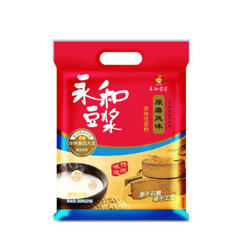 永和豆浆原磨风味原味豆浆粉300g 30g*10小包高膳食纤维精磨制作 早餐代餐 商品图0