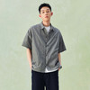 NPC潮牌口袋刺绣翻领中式盘扣短袖衬衫男中国风慵懒男NP44SH10 商品缩略图2