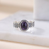【扎基拉姆】S925纯银紫水晶蛋面戒指【CW-JZ07118】 商品缩略图2