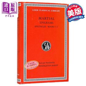 【中商原版】马提亚尔 隽语 卷1 修订版 洛布古典丛书 拉英对照 英文原版 Epigrams Volume I D R Shackleton Bailey Martial