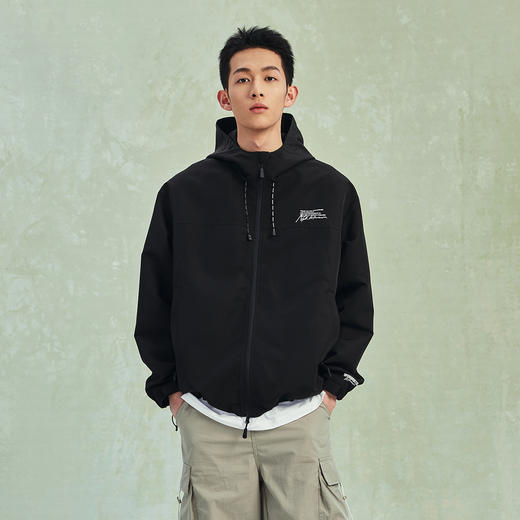 NPC潮牌防泼水户外休闲连帽夹克字母印花拉链外套春季NP41TJ16 商品图2