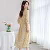 QS-丝麻混纺减龄真丝亚麻印花中长裙优雅新国风桑蚕丝连衣裙女1623 商品缩略图1