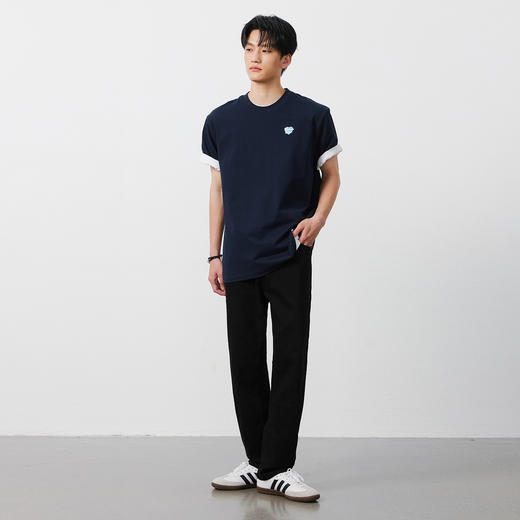 NPC潮牌100%棉背面撞色爱心字母印花短袖T恤男凉感冰皮NP54TE28 商品图1