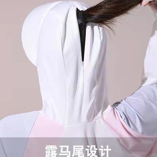 撞色拼接防晒衣女夏季薄款冰丝防晒连帽外套高级感时尚大码防晒服 商品图3