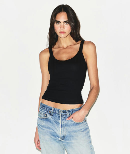 官网550！卡戴珊同款免穿文胸一体杯高弹裸感百搭休闲吊带背心 带胸垫修身打底内衣女 商品图0