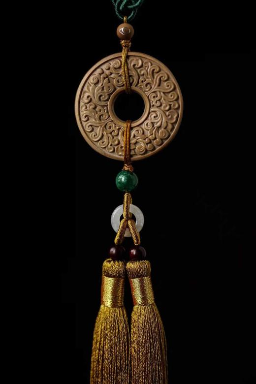 老山檀香【六字箴言平安扣】挂件 商品图3