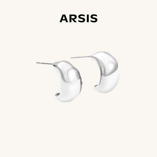 ARSIS｜自由搭配系列 潺流豆豆耳钉 商品图0