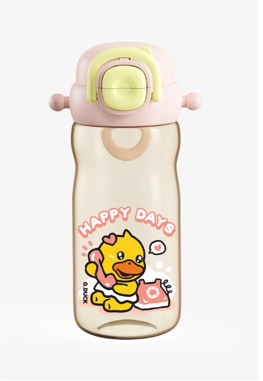 G.DUCKKIDS哈罗小黄鸭 PPSU双饮儿童杯500ML（粉绿）【宝库优选】 商品图0