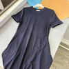 简约休闲！2025夏季新品合体版简约纯色显瘦圆领T恤针织连衣裙女款！ 商品缩略图2