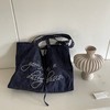 geemaa 菱格绣花牛仔单宁托特包 商品缩略图3