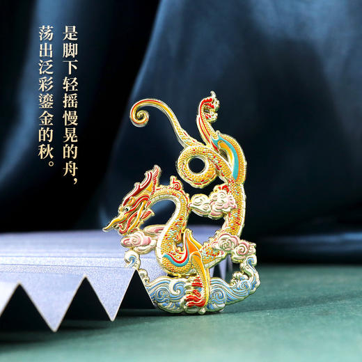 【鎏金铜龙】金属祥云镂空冰箱贴唐代博物馆文创设计感装饰磁吸贴 商品图2