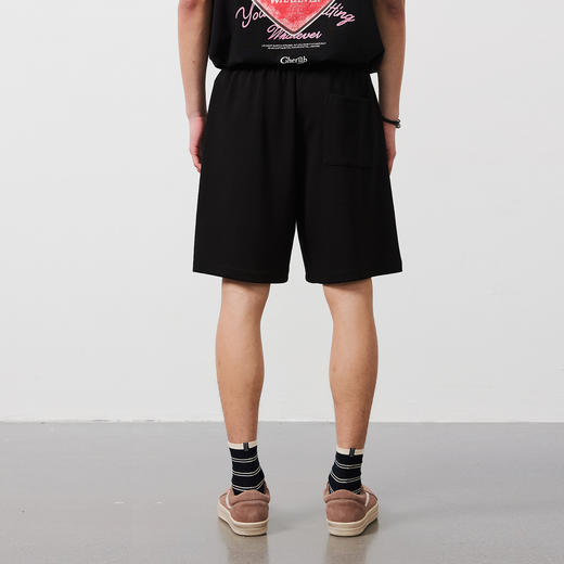 NPC潮牌拼接裤腰侧口袋垂感直筒休闲裤男短裤舒适弹力NP53SR22 商品图3