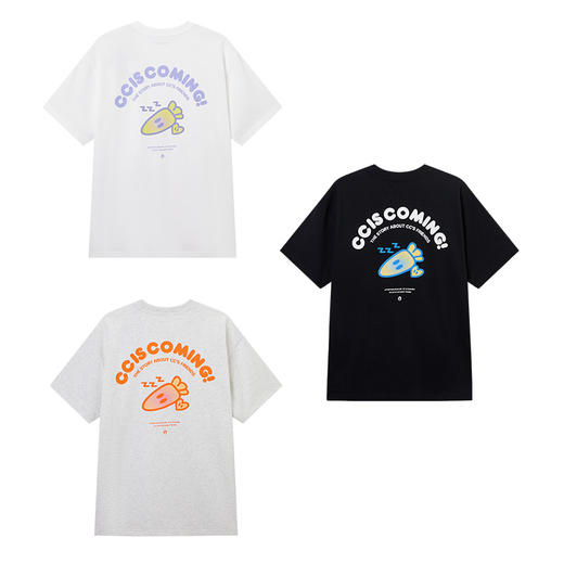 NPC潮牌CC胡萝卜【凉感冰皮】圆领短袖T恤男纯棉255克CC52TE07 商品图4