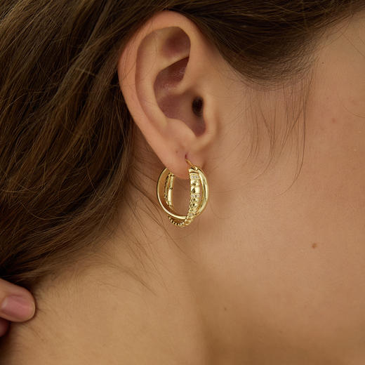 ARSIS｜自由搭配系列 蛇骨双层耳圈 商品图4