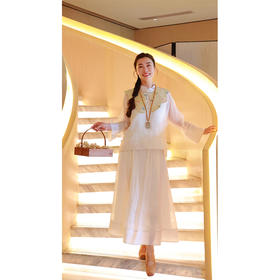 【2026东衣作】新中式云肩（25710043黄白游-高定款）