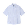 NPC潮牌刺绣天使爱心条纹短袖衬衫男翻领弧形下摆舒适NP54SH27 商品缩略图5