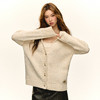 Ariseism  美式复古设计感粗针连帽开衫毛衣外套女春秋新款上衣 商品缩略图1