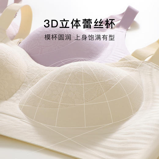 反重力提拉】时尚蕾丝小胸聚拢内衣女软支撑上托提拉防垂收副乳清风兰雪 商品图4