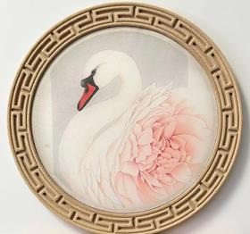 雷蔓娜《花开依旧》木质绢本原作