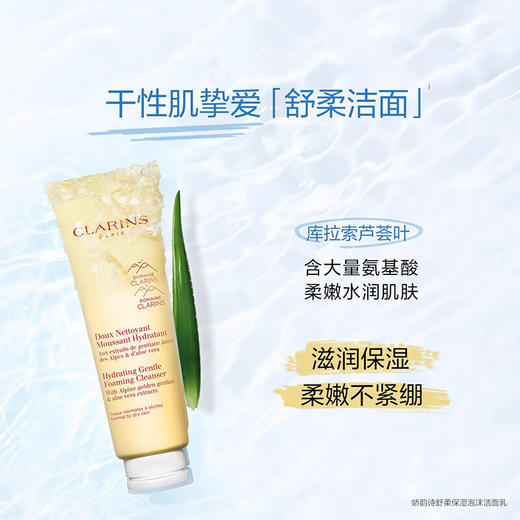 【1件包邮】娇韵诗柔润泡沫洁面乳125ml/118103 干性肌挚爱舒适不拔干港澳台不发货 商品图1