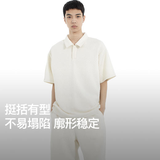 NPC潮牌复古【肌理感】POLO衫短裤套装男挺括有型松紧腰NP53TP14 商品图3