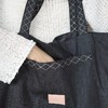 geemaa 菱格绣花牛仔单宁托特包 商品缩略图5
