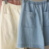 百媚生 高克重斜纹棉 休闲百搭仿牛仔短裤52507 商品缩略图1