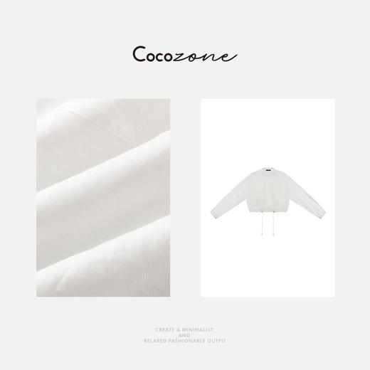 COCO ZONE刘一一【苎麻棉混纺】轻薄下摆抽绳设计长袖外套CD1A0604 商品图3