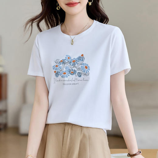 百媚生 棉质短袖T恤S82520022 商品图2