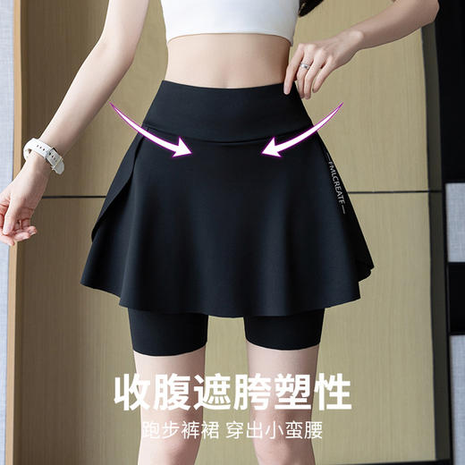 假两件大码裙裤女夏季外穿口袋三分鲨鱼裤防走光户外骑行瑜伽短裤 商品图1