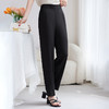 QS-42501077【真丝斜纹绸】夏季真丝九分裤高腰显瘦薄款桑蚕丝直筒休闲裤1077 商品缩略图1