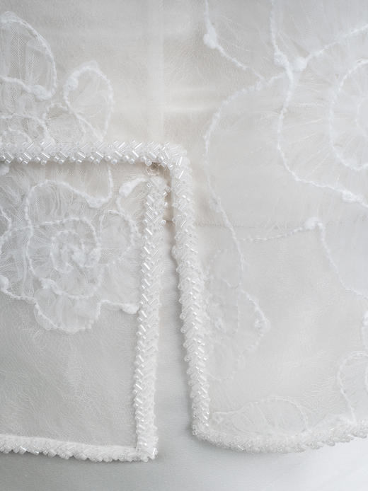 盛唐牡丹| 意大利进口网纱料偏襟马甲 商品图11