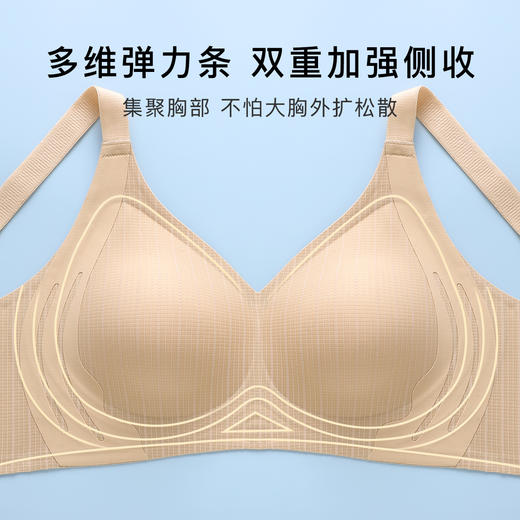 【大胸显小】双重侧收提拉防下垂内衣女全包显瘦收副乳无钢圈文胸长歌轻舞 商品图3