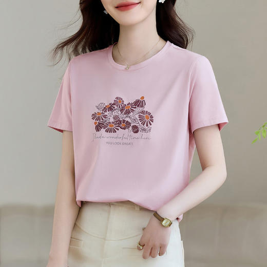 百媚生 棉质短袖T恤S82520022 商品图1