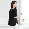QS-12599510【弹力重绉】设计感小众桑蚕丝上衣夏季宽松纯色打底衫女9510 商品缩略图1