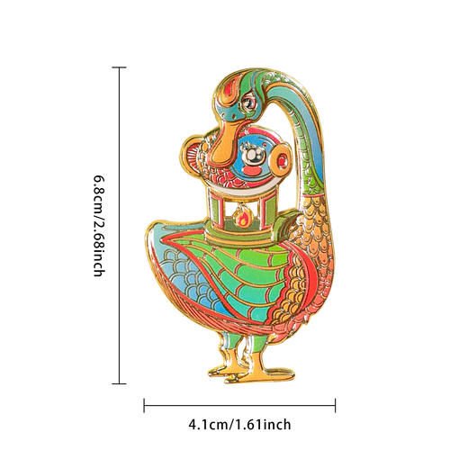 【雁鱼青铜灯】夜光发光AR金属冰箱贴西汉西安博物馆磁吸创意冰箱磁贴 商品图4