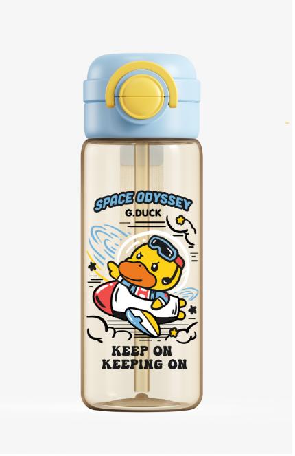 G.DUCKKIDS哈罗小黄鸭 PPSU双饮学生杯600ML（蓝色）【宝库优选】 商品图0