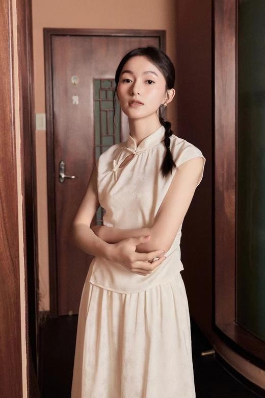 SUMMER & SAGE 中式提花改良上衣半裙套装 20476 商品图2