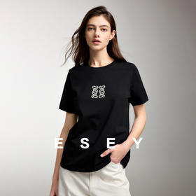 【莱赛尔棉正肩T恤】逸阳珍珠烫钻修身显瘦圆领抑菌上衣5112