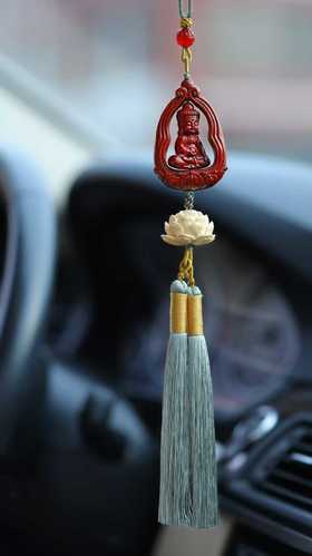 莲开佛现°小叶紫檀车挂