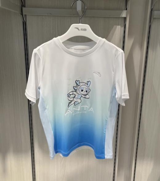 安踏儿童T恤专柜25年夏男小童跑步系列速干短袖衫 352529105 商品图0