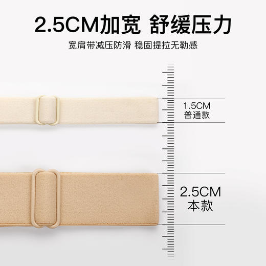 D1-【B-E杯】【大胸显小】【10A抑菌】【特调粉底肤】【0.3cm兔耳杯】【鸡心分区】【全面果冻条悬提结构】【侧胶骨+三角锁脂收副乳】润微副乳收割机内衣 听风悦雅/清音雅韵 商品图2