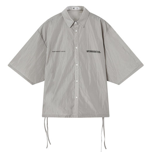 NPC潮牌防水速干五分袖衬衫舒适日常短袖夏季透气潮流NP33SH32 商品图7