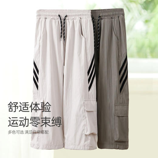 54203三条杠一裤两穿休闲裤 商品图2