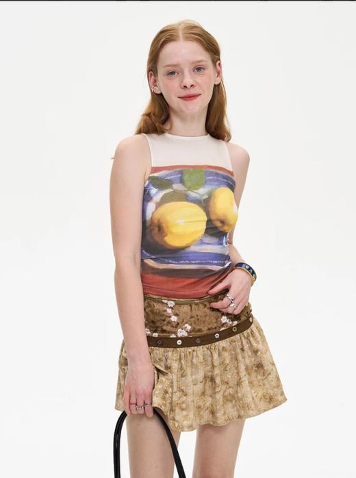 local tag/8It25ssk10/水果盘满印吊带背心 商品图0