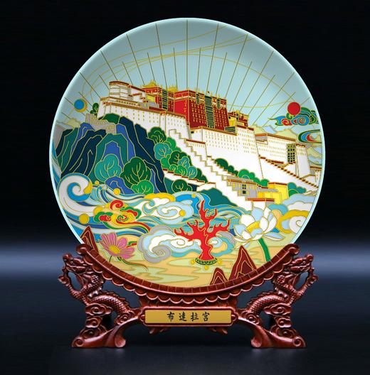 布达拉宫手工彩绘装饰盘 商品图0