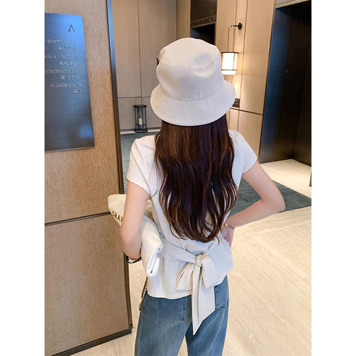 <曾小咸推荐>现货秒杀！腰间系带正肩短袖T恤 日常129.99 立减60 秒杀69.99！ 商品图11