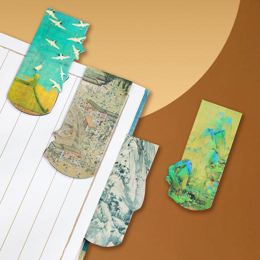 【名画书签+便签贴套装】千里江山图瑞鹤图国风励志便利贴便签纸可粘便签贴 商品图3