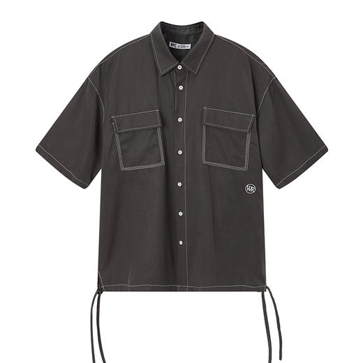 NPC潮牌天丝双口袋明线春夏百搭衬衫短袖薄款男士上衣NP34SH19 商品图6