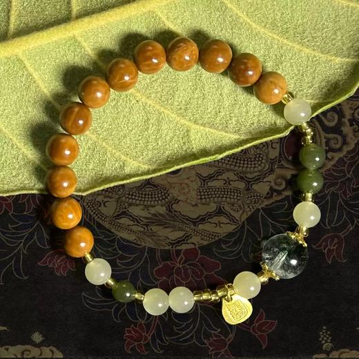 【普陀山】高级感高抛天然库克手链轻奢绿幽灵琉璃手串女新中式手饰 商品图1